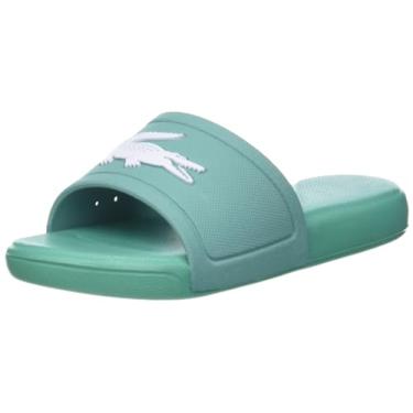 Imagem de Lacoste Sandália infantil unissex L.30 Slide, Grn/Wht, 13 Little Kid