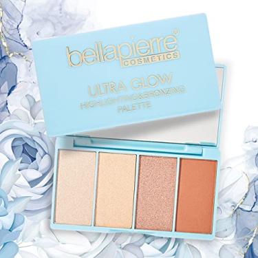 Imagem de bellapierre Paleta de maquiagem Ultra Glow | 4 tons iluminadores para se adequar a diferentes tons de pele | Não tóxico e sem parabenos | vegano e livre de crueldade | Livre de crueldade