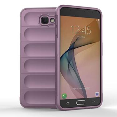 Imagem de Elubugod Capa para Samsung Galaxy J7 Prime, capa macia de TPU para celular Samsung SM-G611M/DS Galaxy J7 Prime 2 / SM-G611FF/DS SM-G611MT/DS/SM-G610F/DS Capa roxa