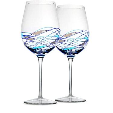 Imagem de Bezrat Taças de vinho pintadas à mão - Conjunto de 2 - Presente de vinho feminino - Copo para amantes de vinho - Lindas ideias de presentes de vidro para mulheres inspiradas no Dia das Mães "Duomo di