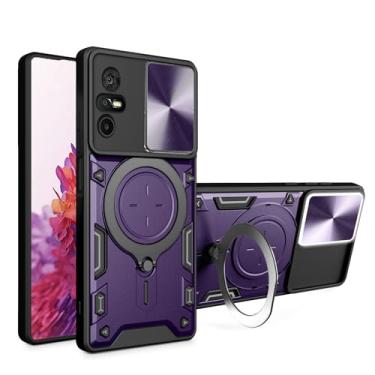 Imagem de Elubugod Capa compatível com TCL 40 NxtPaper e XE 5G com capa de lente de câmera deslizante - roxa