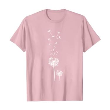 Imagem de Camisetas femininas fofas gola redonda girassol flores silvestres estampa casual camiseta colorida blusa manga longa, rosa, P