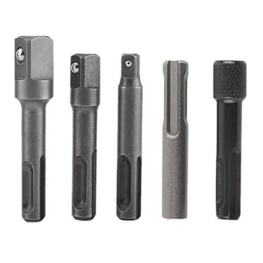 Imagem de Conjunto de adaptadores de soquete SDS Plus 1/10.2 cm adaptador de conector de extensão de broca sextavada, 5 peças