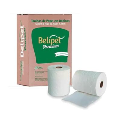 Imagem de Papel Toalha Bobina 6 X 200m 100% Cel Premium Cipel