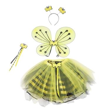 Imagem de YIJU Fantasia de borboleta para crianças e meninas, kits de fantasia de cosplay de Halloween para férias, Borboleta de quatro folhas