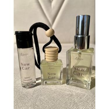 Imagem de Kit Aromatizador Para Carro c/Pingente Spray e Refil Perfume Carro Novo