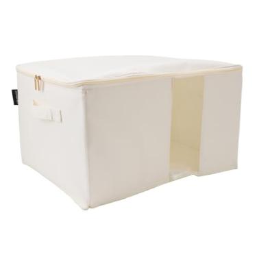 Imagem de Caixa de Armazenamento de Roupas, Organizador de Colchas Grandes Com Janela, Organizadores de Armário Dobráveis ​​para Roupas, Brinquedos e Livros, Caixas de Tecido de 4 Pacotes