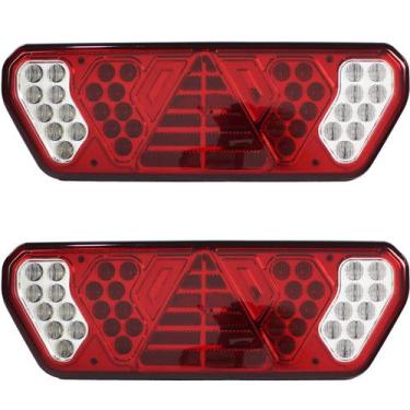 Imagem de PAR Lanterna Traseira Caminhão Carreta Guerra LED 24V - Multilight