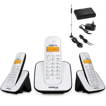 Imagem de Telefone Sem Fio Com 2 Ramal Entrada Chip 3G Combo Oficial - Intelbras