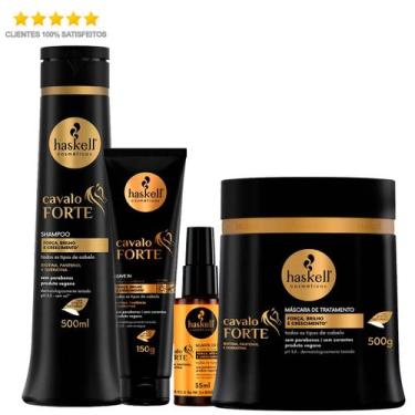 Imagem de Haskell Cavalo Forte Shampoo Máscara 500g + Selante E Leave