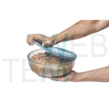 Imagem de Pote Tigela Saladeira de Vidro com Tampa Plástica Oceani 1,5 litro Vit