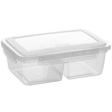 Imagem de Pote Para Alimentos Marmita Com Travas Divisória 1,25Litros - Jaguar