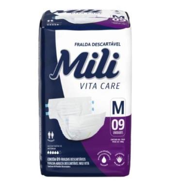 Imagem de Fralda Geriátrica Mili Vita Care Tam M com 9 Un - Mili