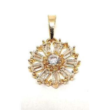Imagem de Pingente de ouro 18k Pizza Zirconia - Elegancy Joias, Branco