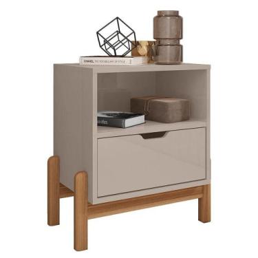 Imagem de Mesa de Cabeceira Antares 1 Gaveta - Casa D, Off White