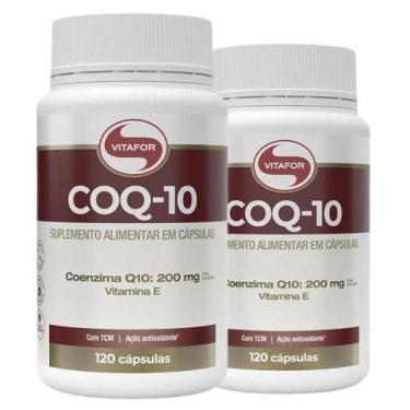 Imagem de kit Coenzima Q10 200mg (120 Caps) Vitafor 2 unidades