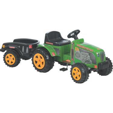 Imagem de Trator Pedal Infantil Biemme Fazendeiro com Caçamba Verde