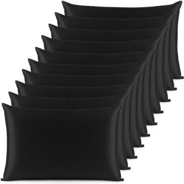 Imagem de Kit 10 Fronhas ( 5 Pares ) Charmousse Seda Cetim Alto Brilho Anti Friz