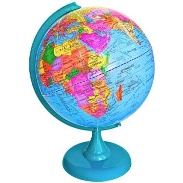 Imagem de Globo Terrestre Político 30 cm Diâmetro - Verde Turquesa - Libreria, C