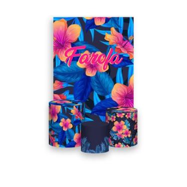 Imagem de Painel De Festa Vertical 1,50 x 2,20 + Trio De Capas Cilindro - Farofa