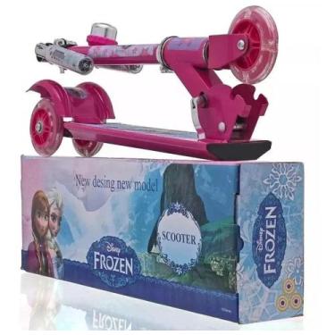 Imagem de Patinete Infantil Frozen Menina 3 Rodas
