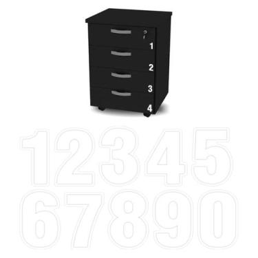 Imagem de Kit 6 Cartelas Números Adesivos de Armário/Gaveta/Máquinas - SPORTINOX