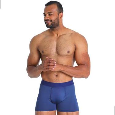 Imagem de Cueca Boxer Poliamida Masculina Adulta 100% Forro Algodão Elástico Bai