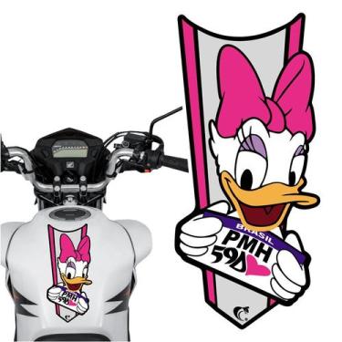 Imagem de Adesivo Faixa Gravata sem resina Moto Margarida Rosa - Teu Adesivo, Ro