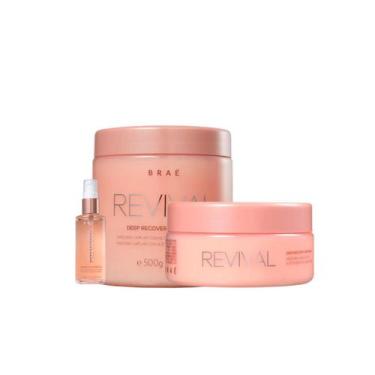 Imagem de Kit BRAÉ Revival 02 Máscaras de Reconstrução e Shine Oil