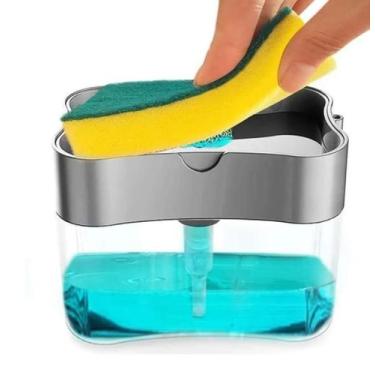 Imagem de Suporte Bucha Esponja Dispenser Detergente 2 em 1 - FERRAGENS