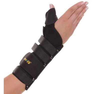 Imagem de Ortese Ampla Para Punho Neoprene Com Tala Para Polegar Preto Artipé - 