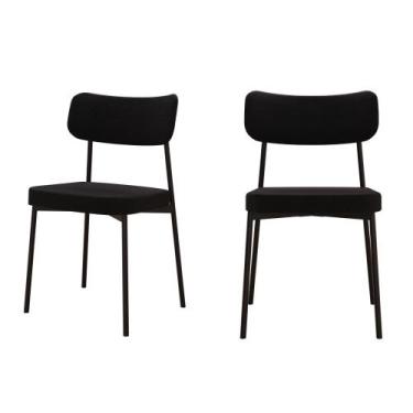 Imagem de 2 Un. Cadeira Fixa Estofada Mynna Tecido - Compace