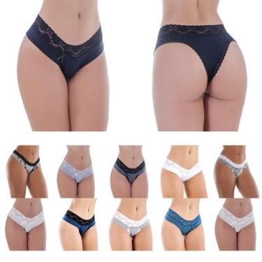 Imagem de Kit 10 Tangas Atenas Algodão Penteado - Click Mais Bonita, G