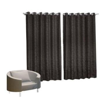 Imagem de Cortina Para Sala e Quarto Estampada Iriza 180x300 - Mc Cortinas ,  Ma