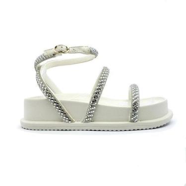 Imagem de Sandália Papete Santinelli Feminina 1550-004, 36, Off white