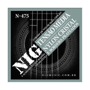 Imagem de Enc.violao nylon-cristal/prateada media tensao - Nig