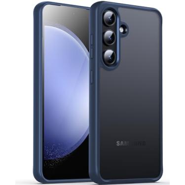 Imagem de Anqrp Capa para Samsung Galaxy S23 FE, capa de telefone clássica fosca minimalista moderna para Samsung Galaxy S23 FE, preta