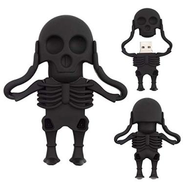 Imagem de Lindo pendrive USB de memória USB 2.0 da Leizhan para professores, estudantes, familiares e amigos, Skeleton-Black, 32GB