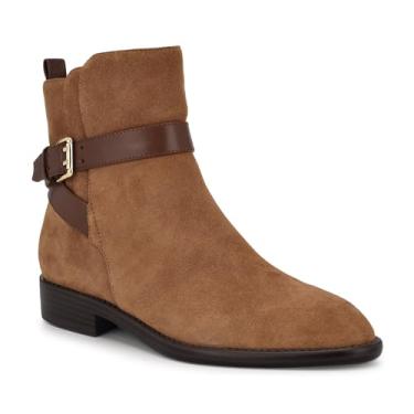 Imagem de Nine West Bota de cano curto feminina Hoken, Camurça natural média 101, 41