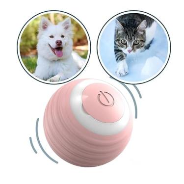 Imagem de Bola Eletrica Inteligente Pet, bola usb eletrica, brinquedo pet Gato Cachorro, Bolinha giratoria Que Mexe Sozinha Pet - Upshop (Rosa)