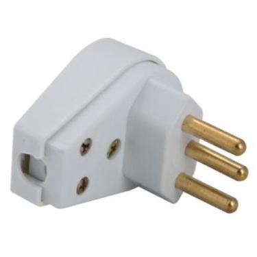Imagem de Plugue Tomada Angular Macho 2p+t 20A 250V Branco TRAMONTINA