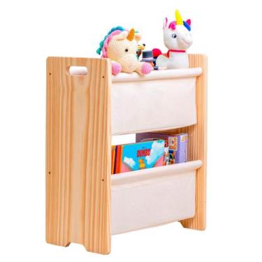 Imagem de Rack Guarda Brinquedos E Livros E Jogos Montessori - Curumim Kidsroom