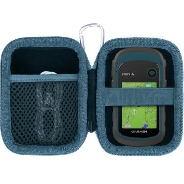 Imagem de Lebakort Capa rígida compatível com Garmin eTrex 10/20 / 20x / 30x / 22x / 32x / SE Worldwide Rugged Handheld GPS Navigator (capa preta + azul)