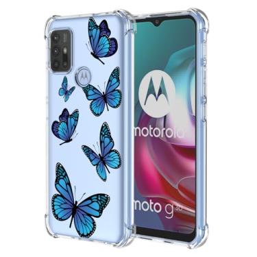 Imagem de KOARWVC Capa para Moto G10, Capa para Moto G20, Capa Moto G30, Capa para Moto G10 Power Capa Macia TPU Absorção de Choque Fina Capa Protetora Padrão Borboleta Capa Traseira para Motorola G10 G20 G30