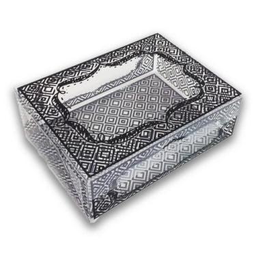 Imagem de 10 Caixas Para 12 Brigadeiros Com Berço, Preto, Em Acetato - Embala Cr