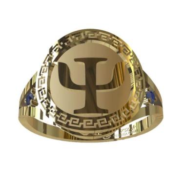 Imagem de Anel de Formatura Psicologia em Ouro 18K - Vieira Cruz Joias, 11, Ouro