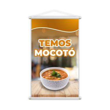 Imagem de Banner Temos Mocotó Comida Restaurante Lona 80x50cm - PlimShop