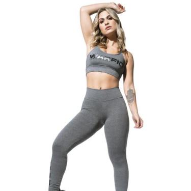 Imagem de Conjunto Fitness Legging e Top WarFit Mesca Basico, G