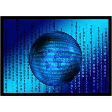 Imagem de Quadro Decorativo Mapa-Múndi Globo Terrestre Informática Sala Escritór