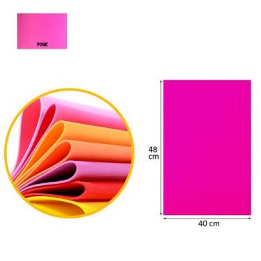 Imagem de KIT 10 CARTOLINA DE EVA 40X48CM Rosa Pink - EVAMAIS